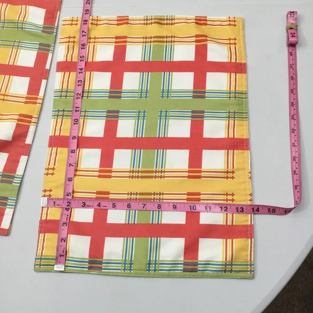 4 Food Network Cloth Plaid Placemats